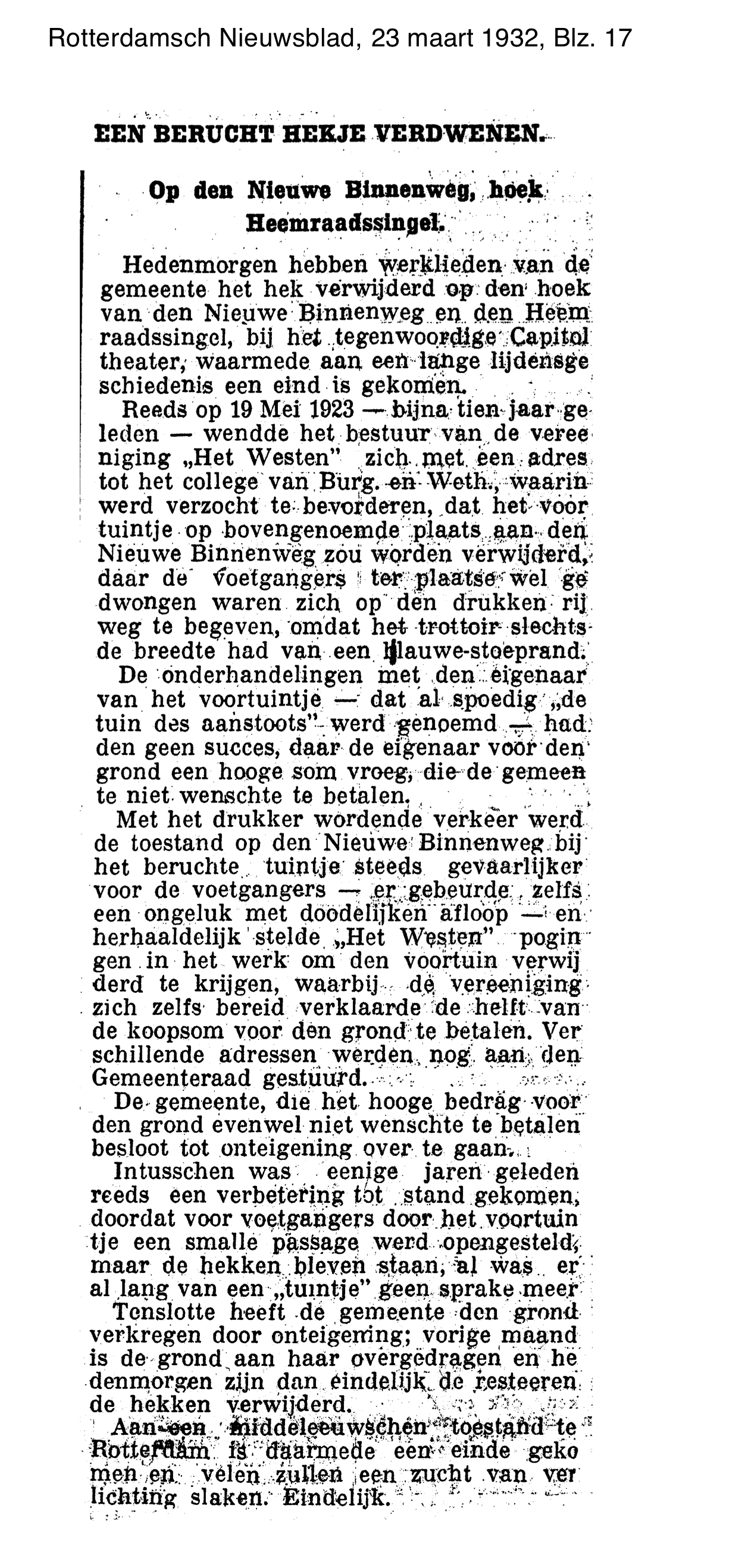 Macintosh HD:Users:jwflier:Documents:Heemraadssingel website:1932-03-23 Berucht hekje verdwenen.pdf